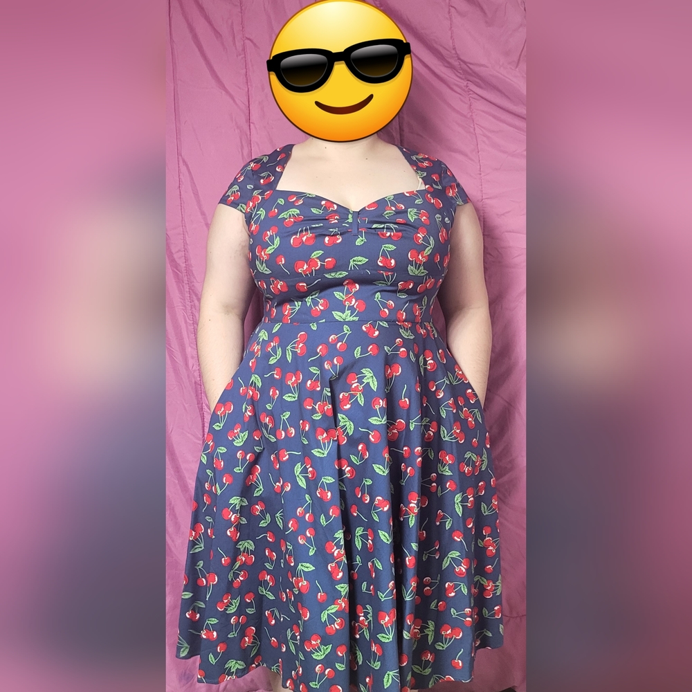 Vintage Style Cherry Print Dress